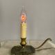 Bougeoir à prise en régule époque XXe monté en lampe ampoule flamme