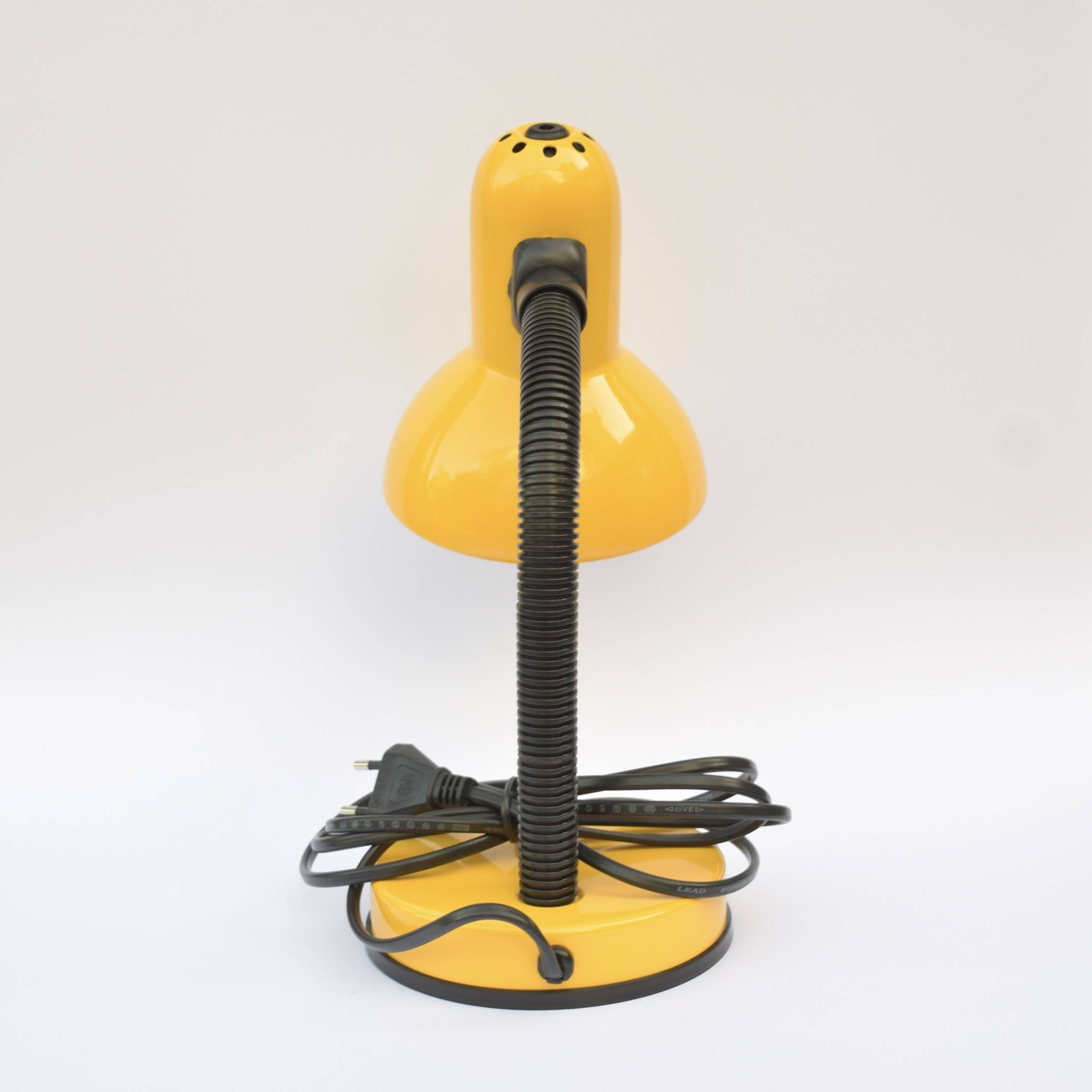 Small yellow metal desk lamp - new in its box - 1990