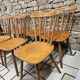 Lot de huit chaises barreaux vintage  bistrot auberge  1960