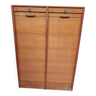 Double curtain filing cabinet from the 60s