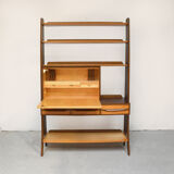 Bibliothèque secretaire pieds compas, 1960