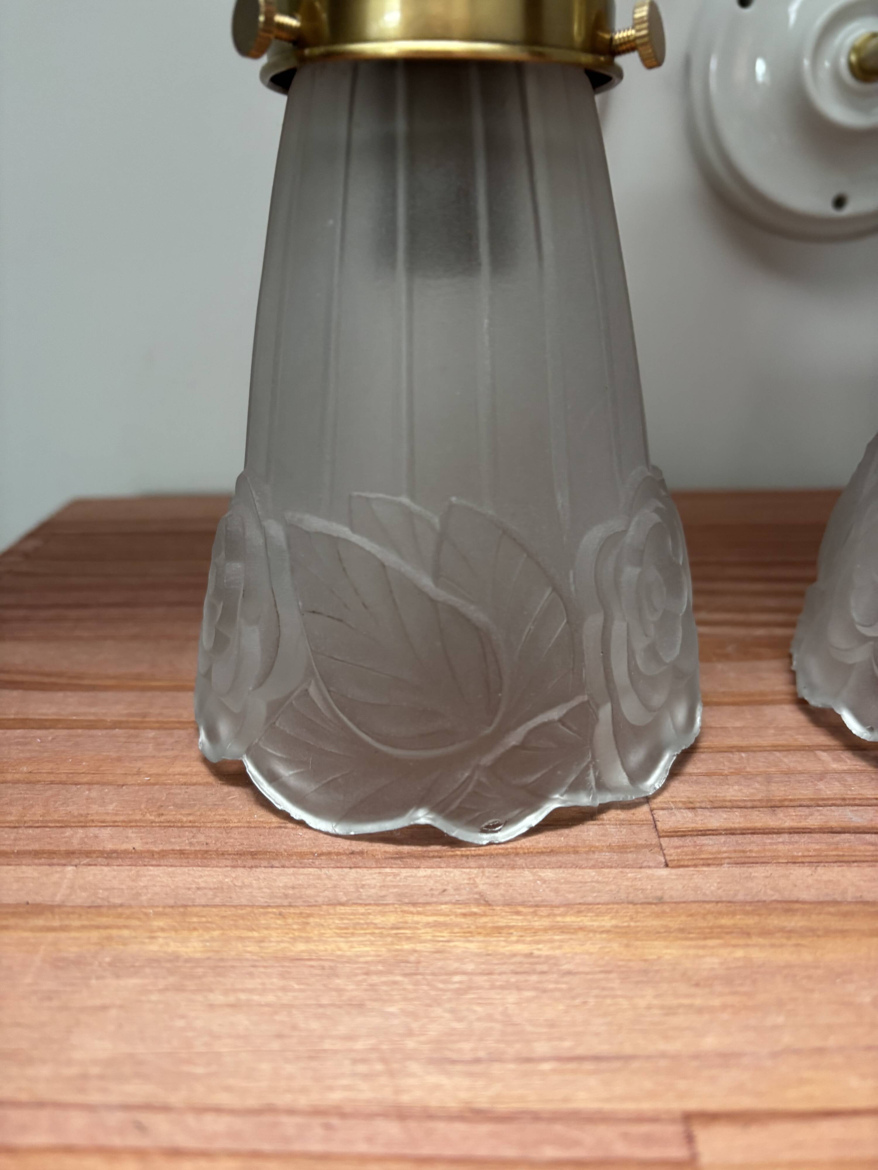 Pair of swan neck wall lights