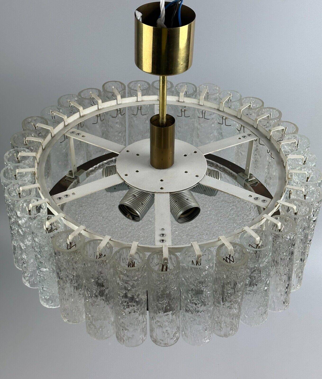 60s 70s chandelier ceiling lamp Doria Leuchten Germany Ice glass design