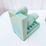 Art deco ceramic bookend Pelican birds