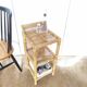 Vintage rattan bedside shelf and bamboo braiding