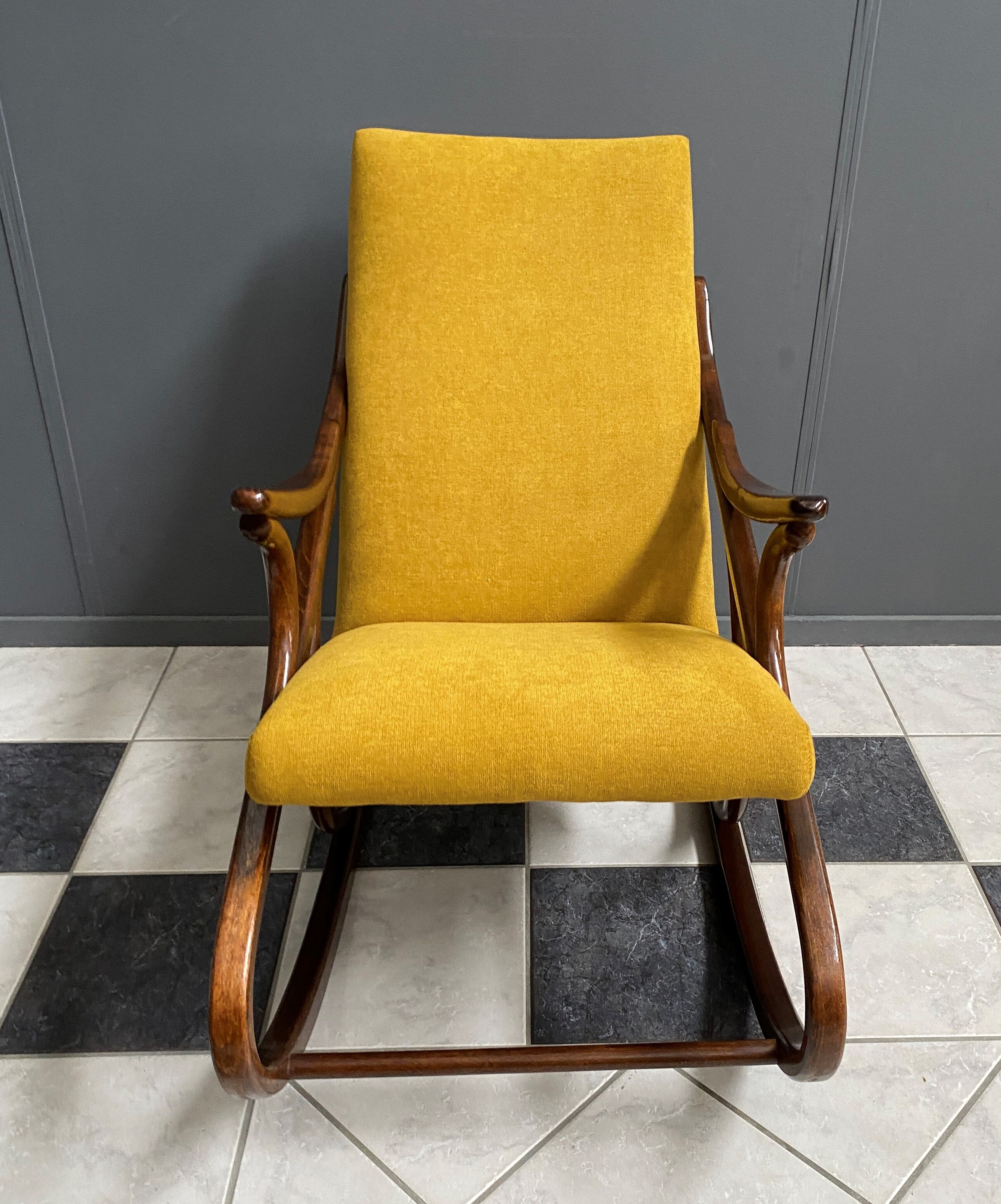 Rocking chair in yellow by TON