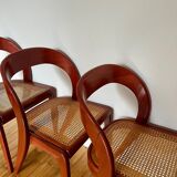 Set of 4 Baumann caned gondola chairs