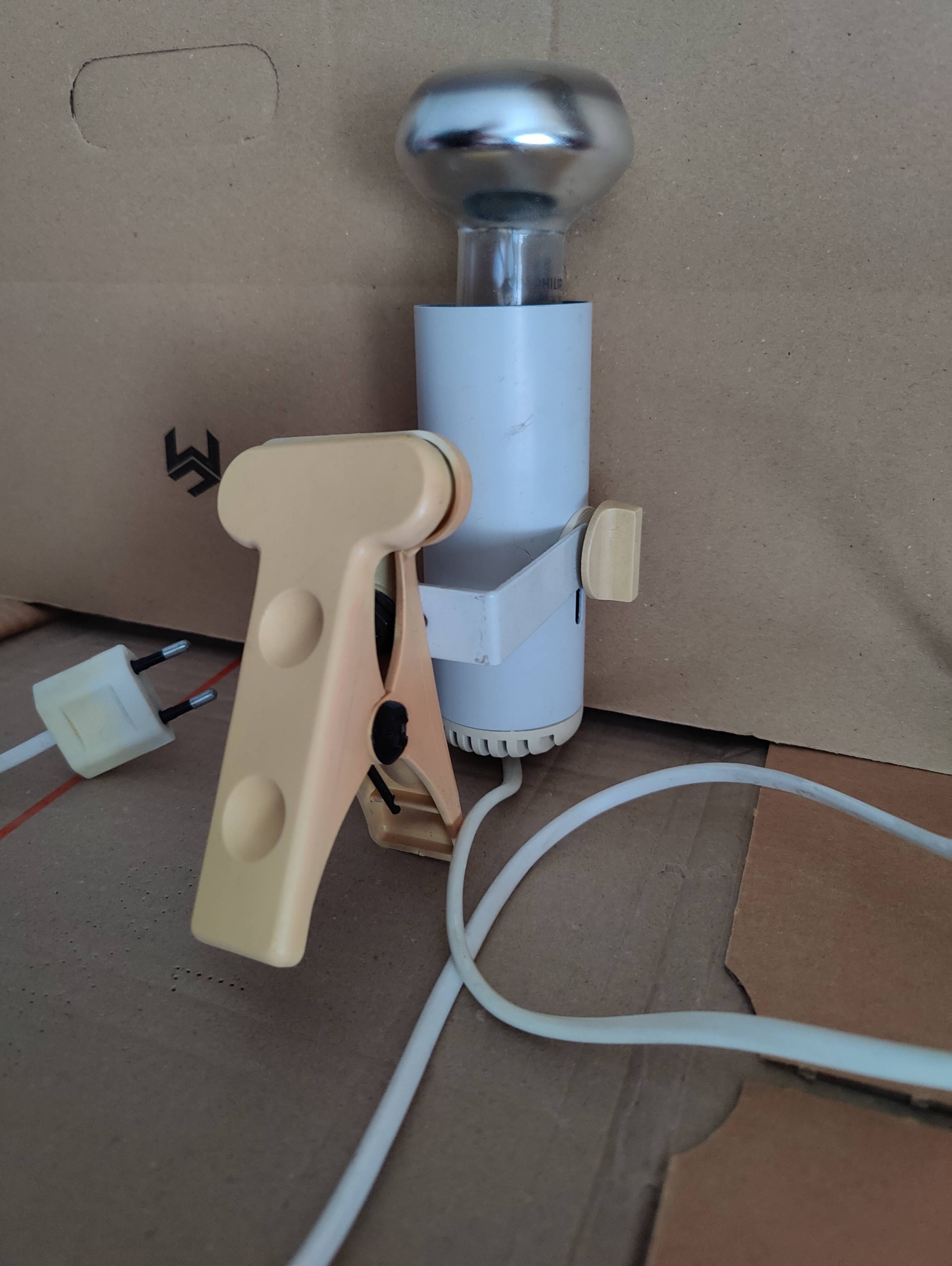 White clamp spotlight Targetti Sankey 1970s