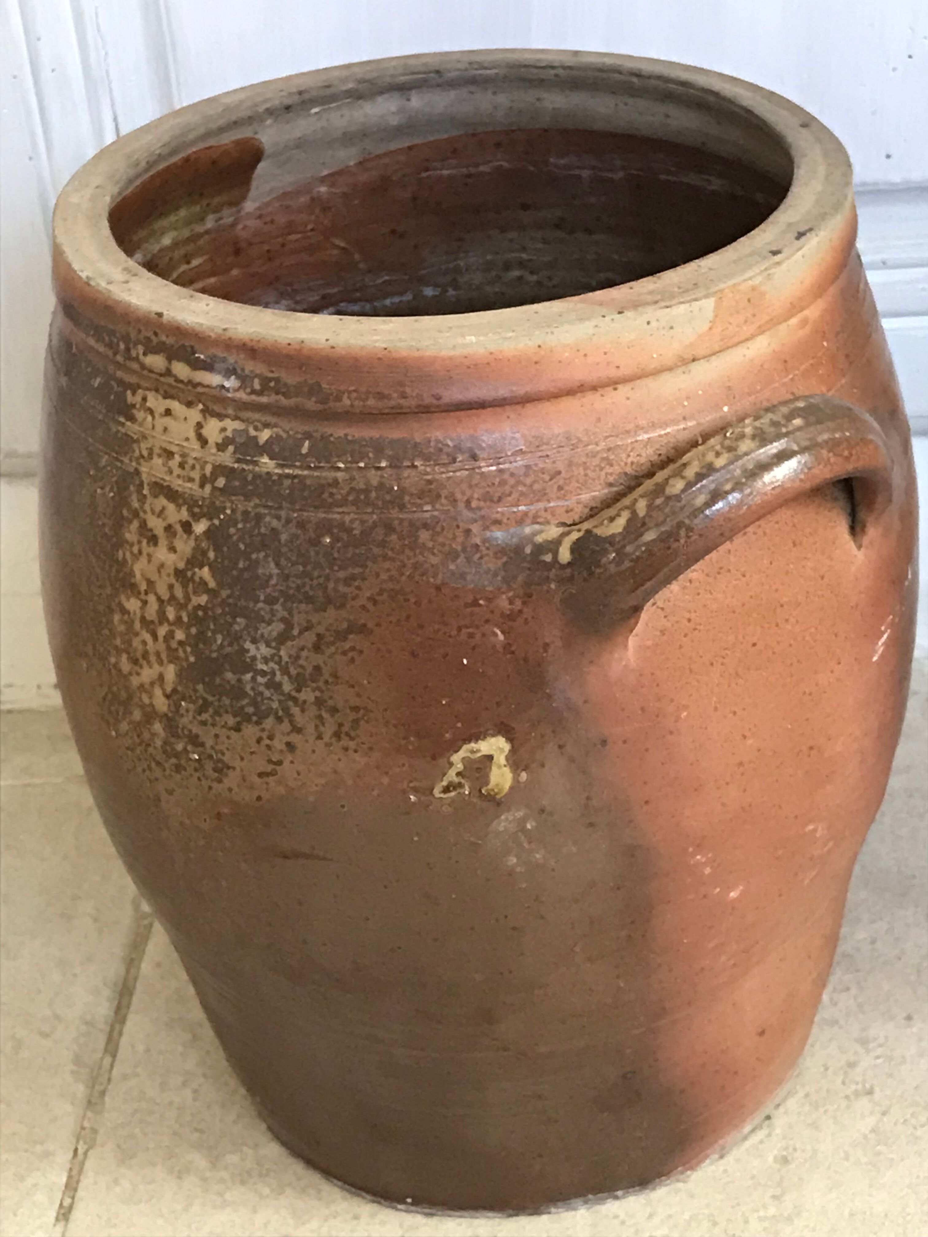 Glazed sandstone jar