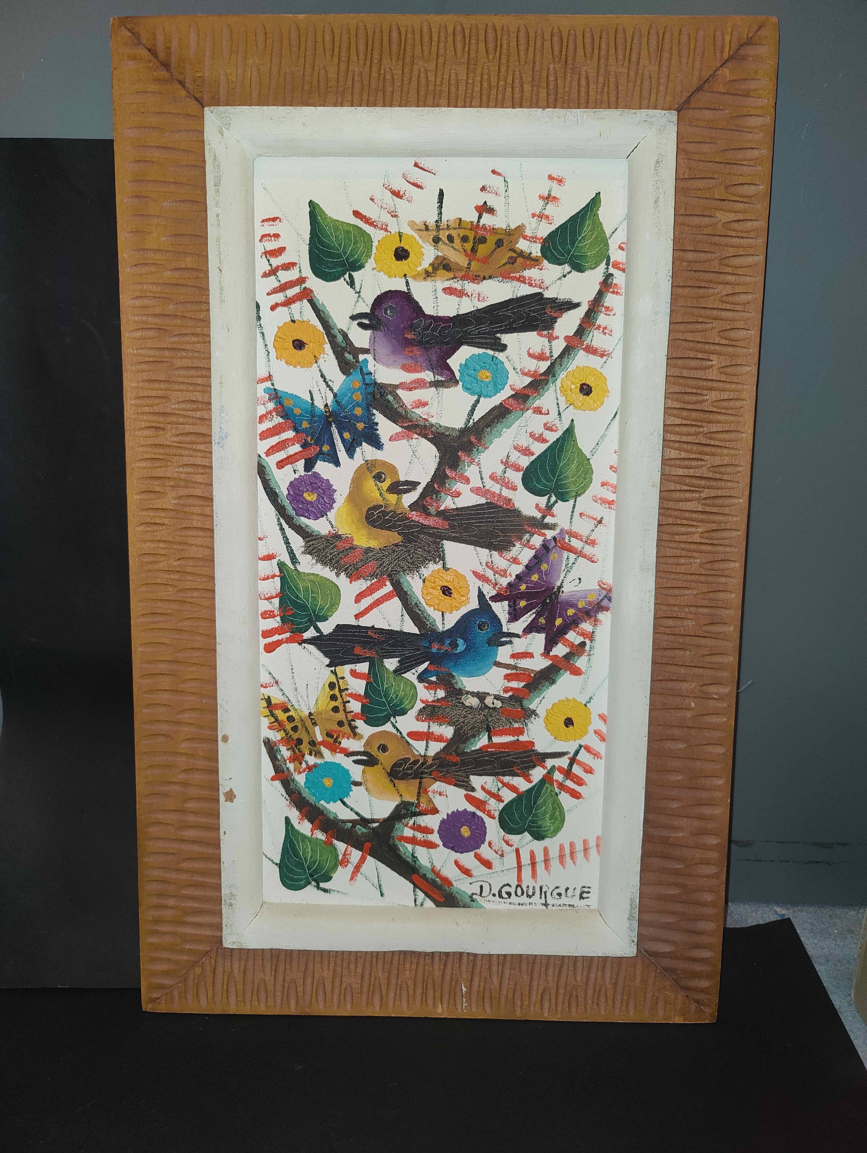 Tableau Oiseaux du peintre Decourcelle Gourgue