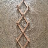 Ten hook coat rack scalable in wood