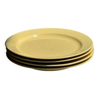 Set of 4 yellow 90s plates.