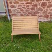 Folding garden bench, ultra compact - vintage, "Mid-century" design