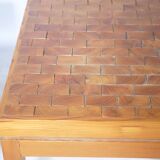 Vintage End Grain Wood Mosaic Tables  1960s