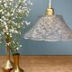 Vintage molded glass lampshade pendant light - tableware collection -