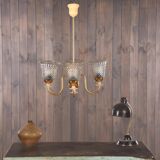 Lustre vintage 4 lumières brocante plafonnier