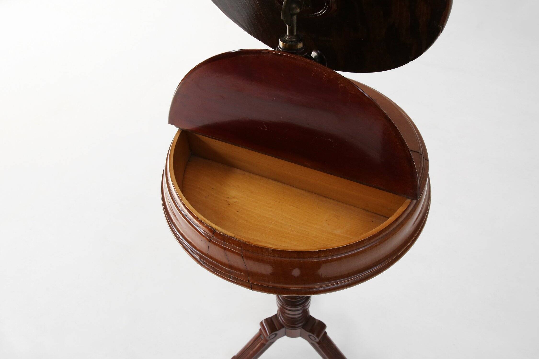 Romantic Make‑Up Mirror with Side Storage, France 1850s