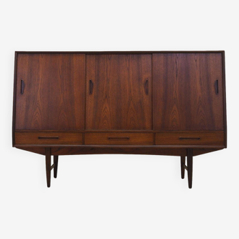 Buffet haut en teck, design danois, années 1960, production : Danemark