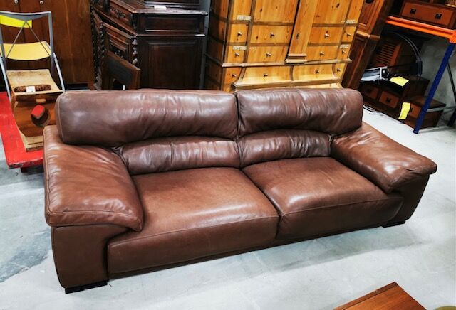 Roche bobois leather sofa