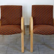 Paire de fauteuils Bow Wood par Steiner, années 50