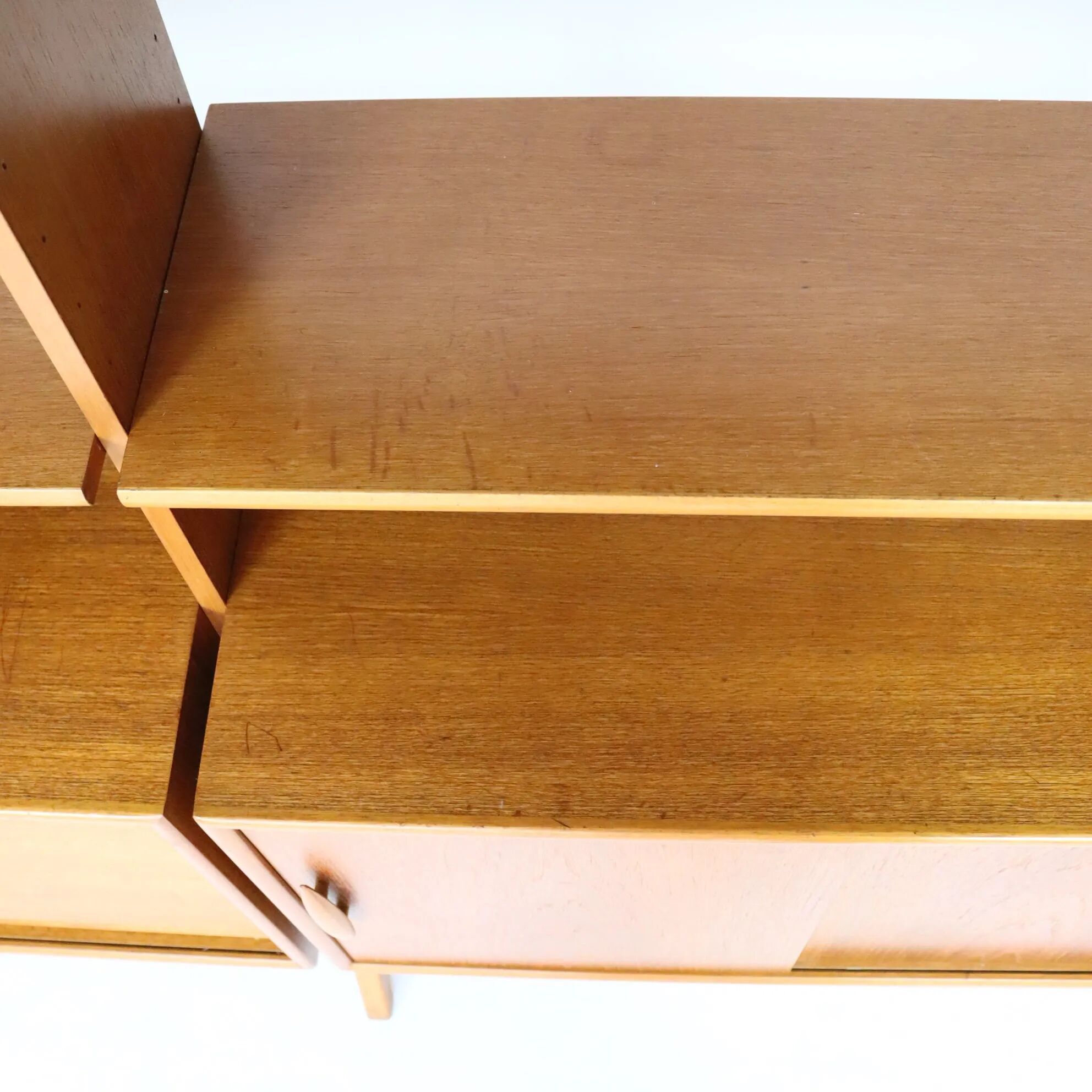 Double teak bookshelf from the 1960s.