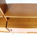 Double teak bookshelf from the 1960s.