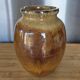 Handcrafted glazed stoneware vase – Signed LF – 20 cm