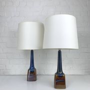 Pair of Scandinavian ceramic table lamps, Søholm Stentøj, Denmark, 1960