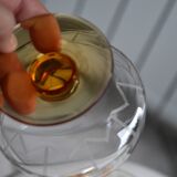 4 coupes à champagne verre ciselé