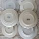 6 vintage earthenware and blue and white porcelain dessert plates - Roxanna lot