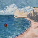 Acrylic on modern canvas, landscape