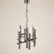 Vintage Sciolari chrome chandelier, 8 lights, 1970s