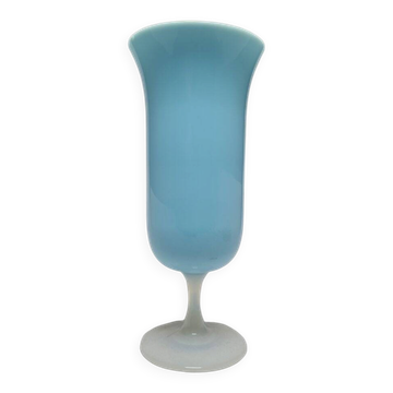 Art Nouveau Fiorentina Roses vase attributed to Stelvia by Empoli, Italy, 1950s