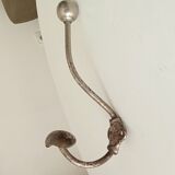 Patère porte manteau mural ancien en acier