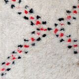 Berber carpet diamonds red and black 70x105 cm