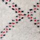 Tapis berbère losanges rouge et noir