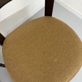 Set of 4 Girsberger Scandinavian style chairs from the 80s, vintage wood