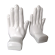 Pair of bookends vintage ceramic hands