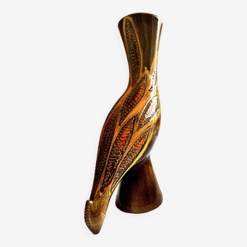 Vase oiseau céramique de Jean Varoqueaux pour la poterie périgordine