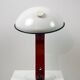 White and red steel desk lamp