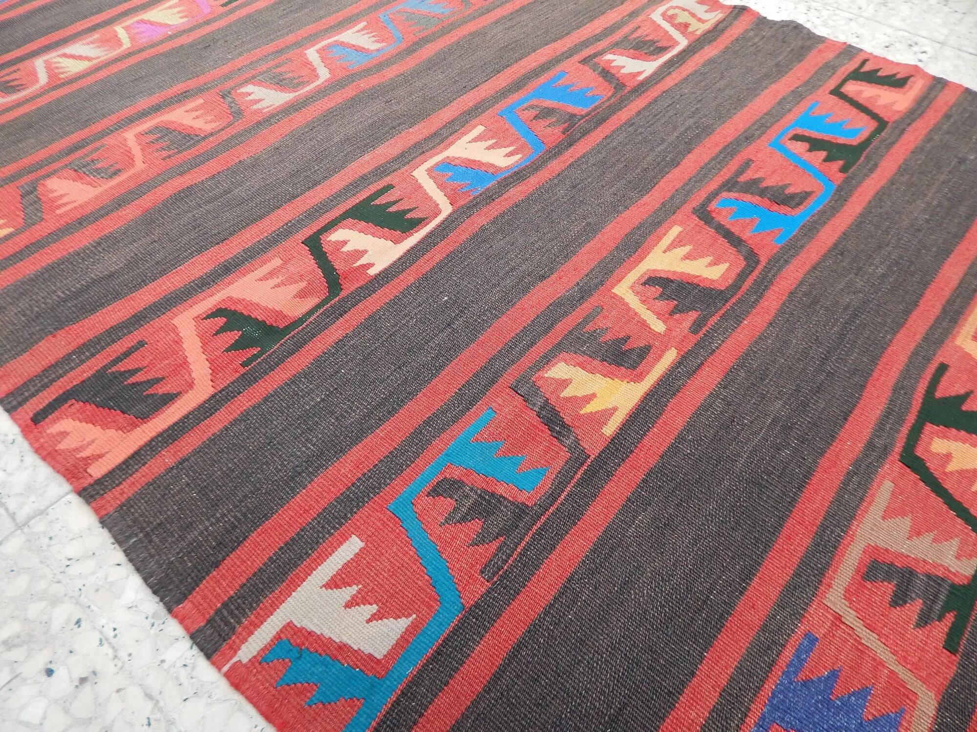 Vintage Turkish hallway rug 107x289 cm