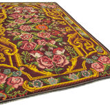 Handwoven Vintage Flatweave Black Kilim 202 cm x 320 cm - 23442