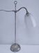 lampe art déco métal chromé verre opalescent