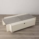Wooden and chromed metal vintage bar table, 60s