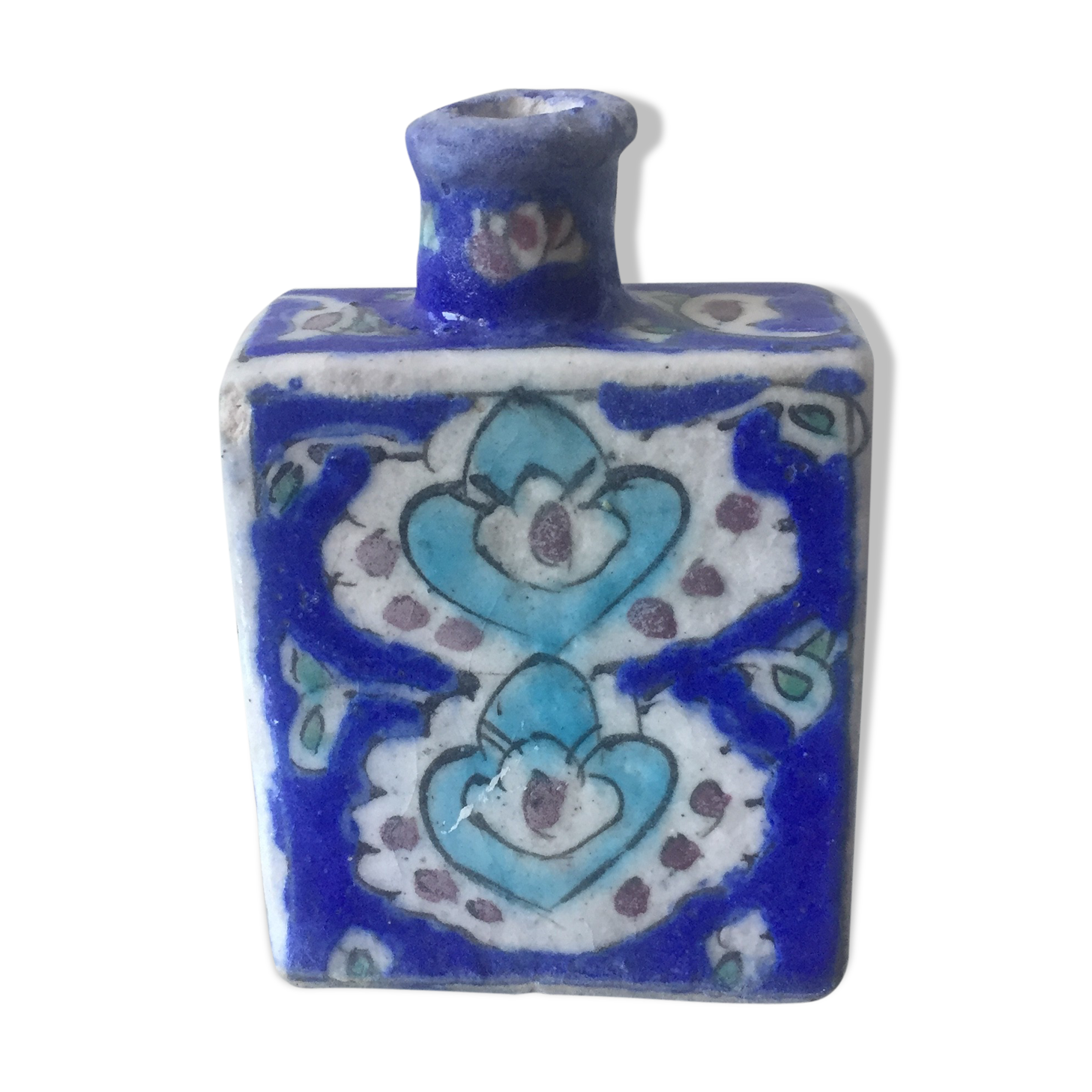 Islamic art ceramic vase in Iznik style antique