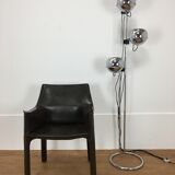 Floor lamp eyeball Gioffredo Reggiani 3 balls chrome 70's space age