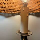 Lampes bougeoir rotin anciennes (X2)