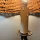 Old rattan candle holder lamps (X2)