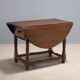Antique walnut and poplar table, Italy, 18th century.