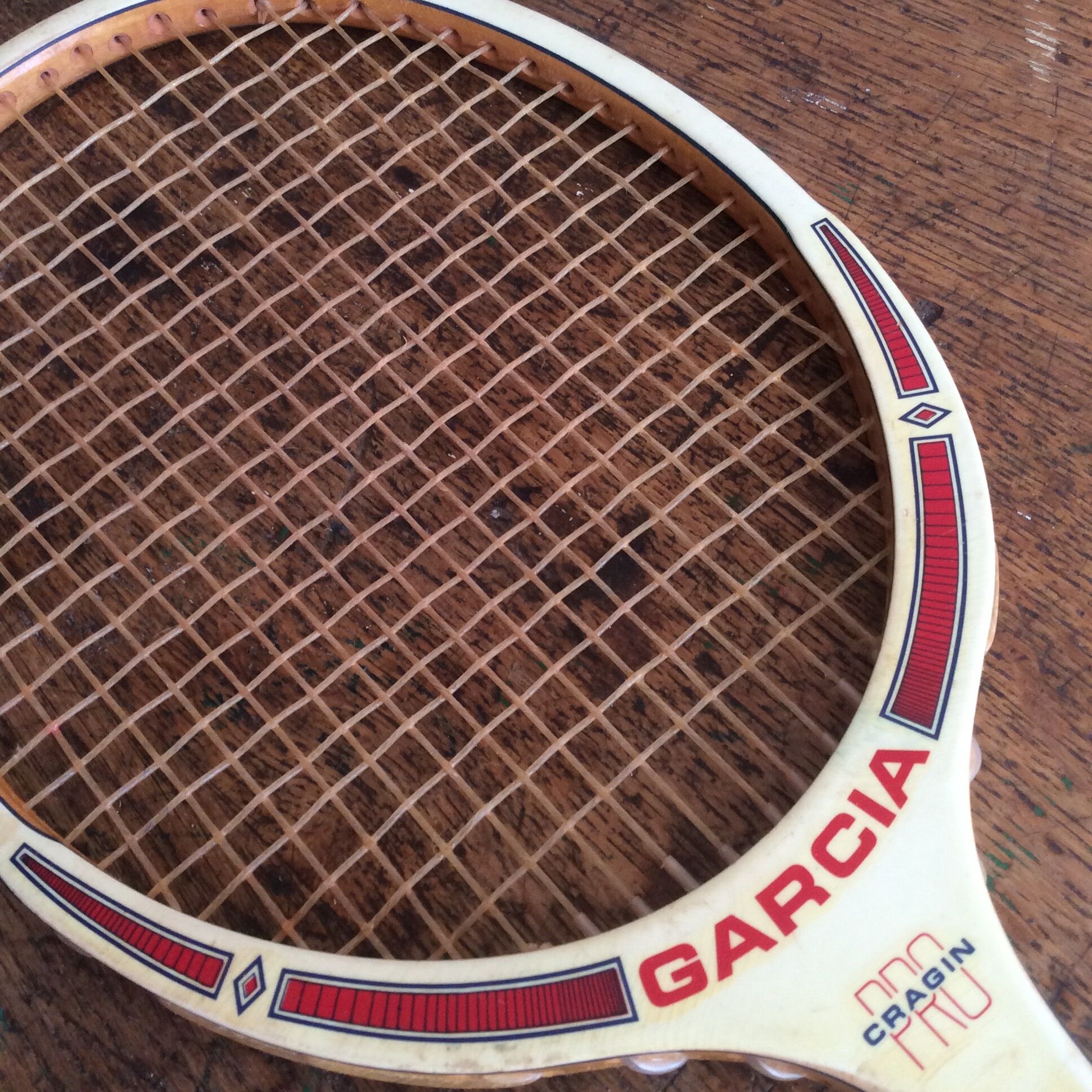 Wood tennis racket 1970